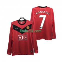 Manchester United RONALDO 7 2009 Retro Män Hemma Fotbollströja 2010 Långärmad Manchester United RONALDO 7 2009 Retro Män Hemma Fotbollströja 2010 Långärmad