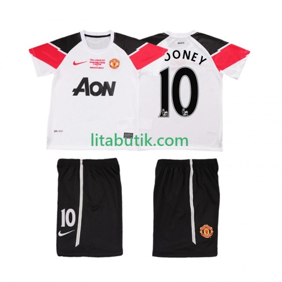 Manchester United ROONEY 10 Champions League 2012 Retro Barn Tredje Fotbollströja 2011 Kortärmad