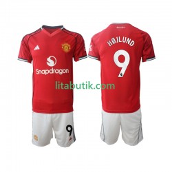 Manchester United Rasmus Hojlund 9 Barn Hemma Fotbollströja 2025-2026 Kortärmad Manchester United Rasmus Hojlund 9 Barn Hemma Fotbollströja 2025-2026 Kortärmad