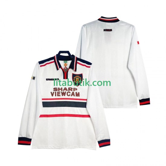 Manchester United Retro Män Borta Fotbollströja 1998 1999 Långärmad