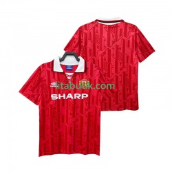Manchester United 1992 1994 Retro Män Hemma Fotbollströja Kortärmad Manchester United 1992 1994 Retro Män Hemma Fotbollströja Kortärmad