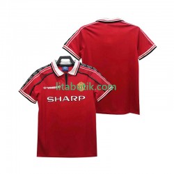 Manchester United Retro Män Hemma Fotbollströja 1998 1999 Kortärmad Manchester United Retro Män Hemma Fotbollströja 1998 1999 Kortärmad