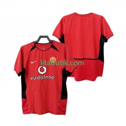 Manchester United Retro Män Hemma Fotbollströja 2002 2004 Kortärmad Manchester United Retro Män Hemma Fotbollströja 2002 2004 Kortärmad