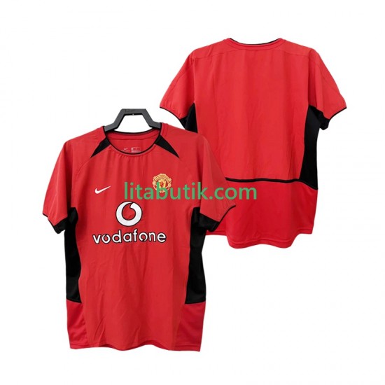 Manchester United Retro Män Hemma Fotbollströja 2002 2004 Kortärmad
