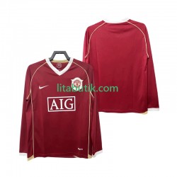 Manchester United 2007 Retro Män Hemma Fotbollströja 2006 Långärmad Manchester United 2007 Retro Män Hemma Fotbollströja 2006 Långärmad