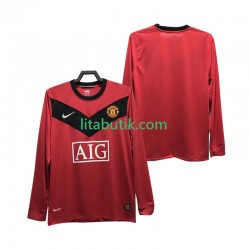 Manchester United 2009 Retro Män Hemma Fotbollströja 2010 Långärmad Manchester United 2009 Retro Män Hemma Fotbollströja 2010 Långärmad