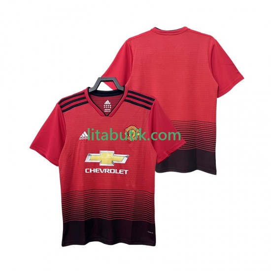 Manchester United 2018 2019 Retro Män Hemma Fotbollströja Kortärmad