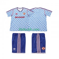 Manchester United 1990 1992 Retro Barn Borta Fotbollströja Kortärmad Manchester United 1990 1992 Retro Barn Borta Fotbollströja Kortärmad