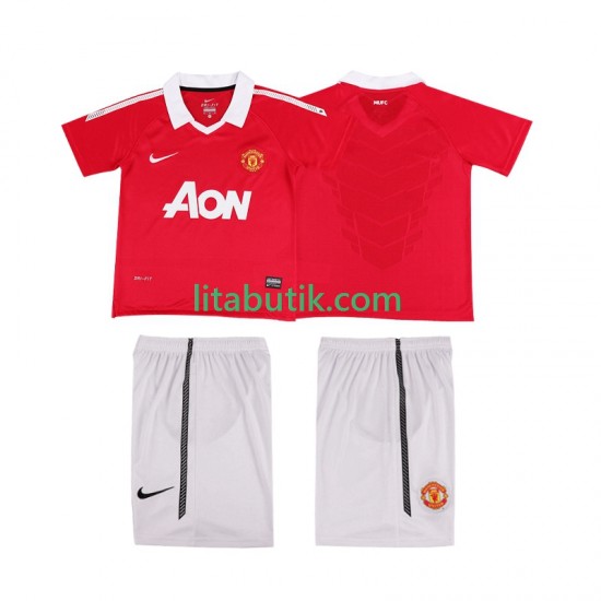 Manchester United Retro Barn Hemma Fotbollströja 2011 2010 Kortärmad