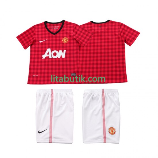 Manchester United 2012 2013 Retro Barn Hemma Fotbollströja Kortärmad