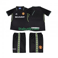 Manchester United Retro Barn Tredje Fotbollströja 1998 1999 Kortärmad Manchester United Retro Barn Tredje Fotbollströja 1998 1999 Kortärmad