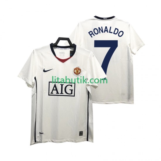 Manchester United Ronaldo 7 Premier League 2009 Retro Män Borta Fotbollströja 2008 Kortärmad