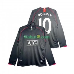 Manchester United Rooney 10 2007 Retro Män Borta Fotbollströja 2008 Långärmad Manchester United Rooney 10 2007 Retro Män Borta Fotbollströja 2008 Långärmad