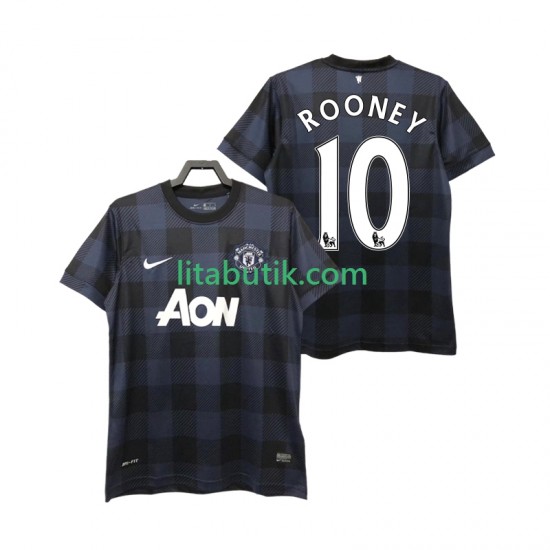 Manchester United Rooney 10 2013 2014 Retro Män Borta Fotbollströja Kortärmad