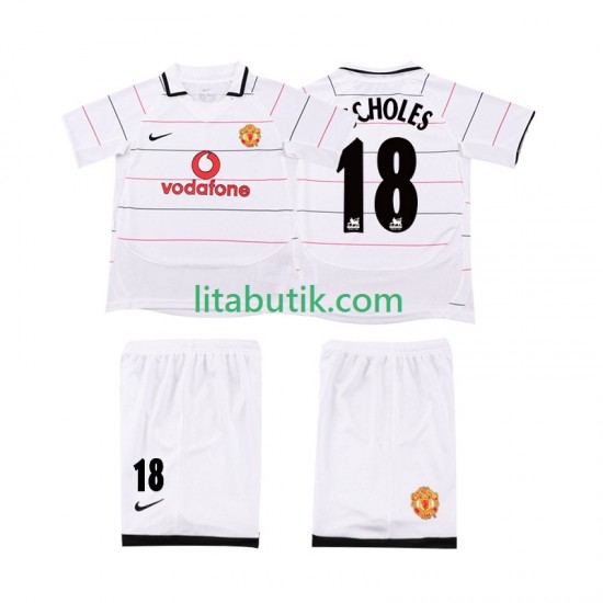 Manchester United SCHOLES 18 2003 Retro Barn Tredje Fotbollströja 2006 Kortärmad