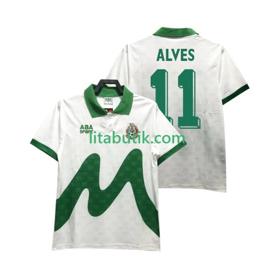 Mexiko ALVES 11 1995 Retro Män Borta Fotbollströja Kortärmad