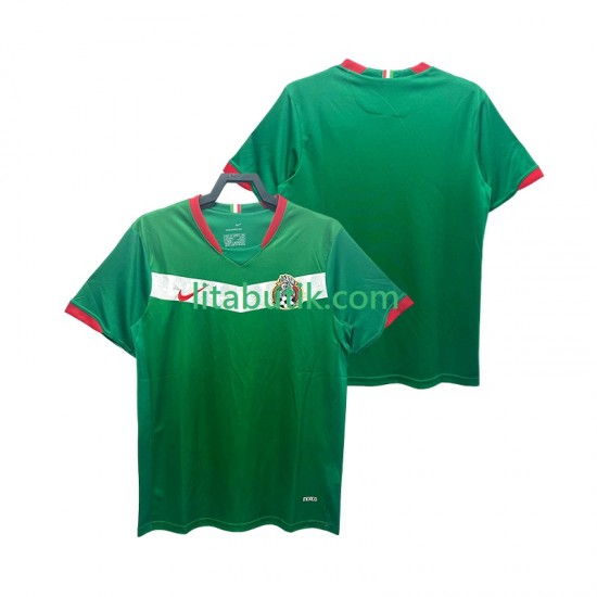 Mexiko Retro Män Hemma Fotbollströja 2006 Kortärmad