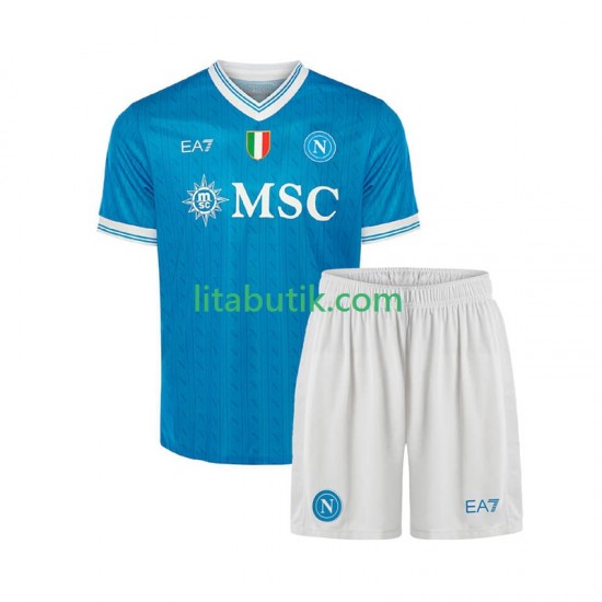 SSC Napoli Barn Hemma Fotbollströja 2025-2026 Kortärmad