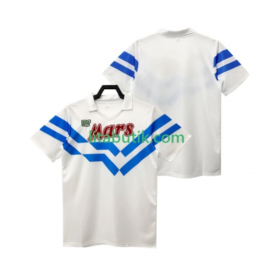 SSC Napoli 1988 1989 Retro Män Borta Fotbollströja Kortärmad