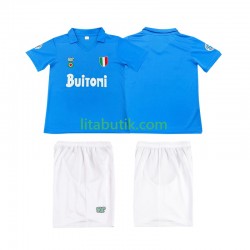 SSC Napoli 1987 1988 Retro Barn Hemma Fotbollströja Kortärmad SSC Napoli 1987 1988 Retro Barn Hemma Fotbollströja Kortärmad