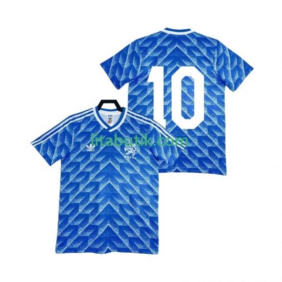 Nederländerna 10 Retro Män Borta Fotbollströja 1998 Kortärmad