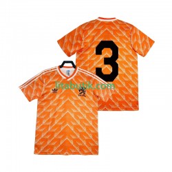 Nederländerna 3 1988 Retro Män Hemma Fotbollströja Kortärmad Nederländerna 3 1988 Retro Män Hemma Fotbollströja Kortärmad