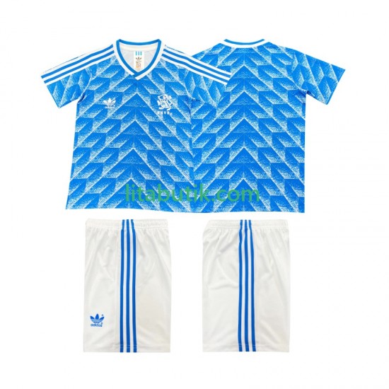 Nederländerna 1988 Retro Barn Borta Fotbollströja Kortärmad