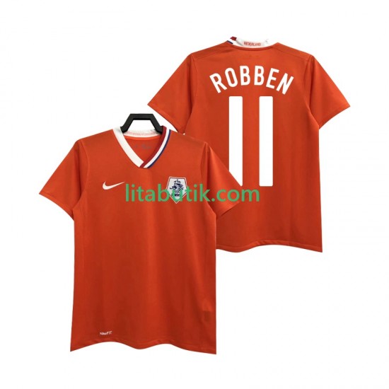 Nederländerna ROBBEN 11 Retro Män Hemma Fotbollströja 2008 Kortärmad