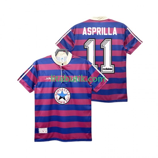 Newcastle United ASPRILLA 11 1995 1997 Retro Män Borta Fotbollströja Kortärmad