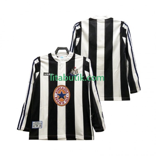 Newcastle United 1995 1997 Retro Män Hemma Fotbollströja Långärmad