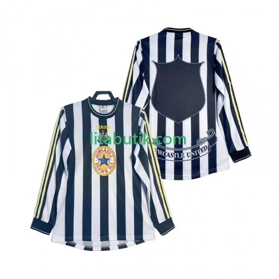 Newcastle United 1997 Retro Män Hemma Fotbollströja 1999 Långärmad