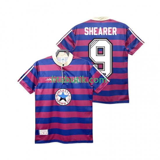 Newcastle United SHEARER 9 1995 1997 Retro Män Borta Fotbollströja Kortärmad