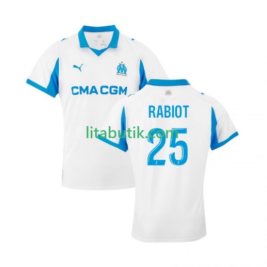 Olympique de Marseille Adrien Rabiot 25 Män Hemma Fotbollströja 2025-2026 Kortärmad