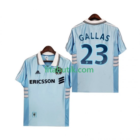 Olympique de Marseille Gallas 23 Retro Män Borta Fotbollströja 1998 1999 Kortärmad