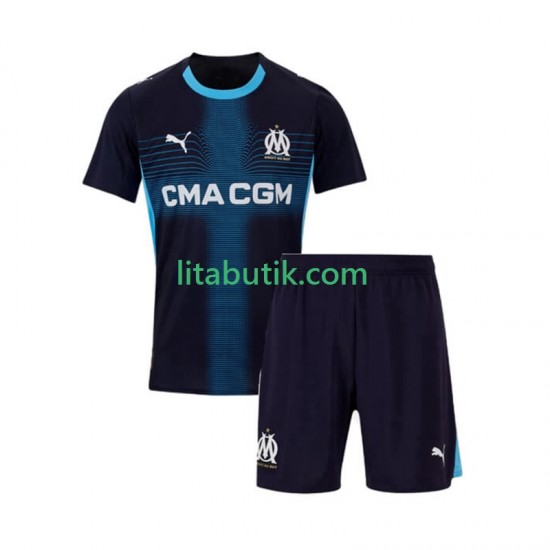Olympique de Marseille Barn Borta Fotbollströja 2025-2026 Kortärmad