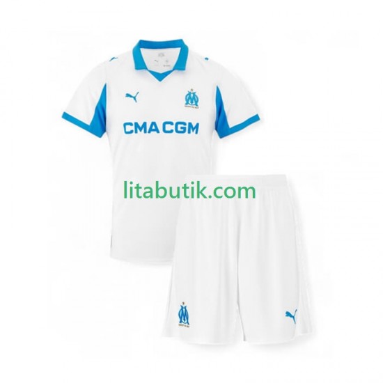 Olympique de Marseille Barn Hemma Fotbollströja 2025-2026 Kortärmad