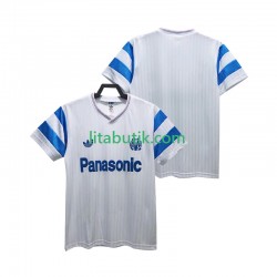 Olympique de Marseille 1990 Retro Män Hemma Fotbollströja Kortärmad Olympique de Marseille 1990 Retro Män Hemma Fotbollströja Kortärmad