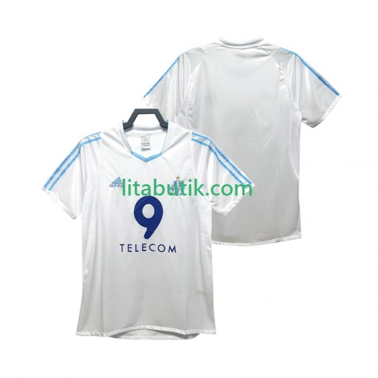 Olympique de Marseille 2003 Retro Män Hemma Fotbollströja 2002 Kortärmad