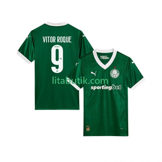 Palmeiras Vitor Roque 9 Män Hemma Fotbollströja 2025-2026 Kortärmad