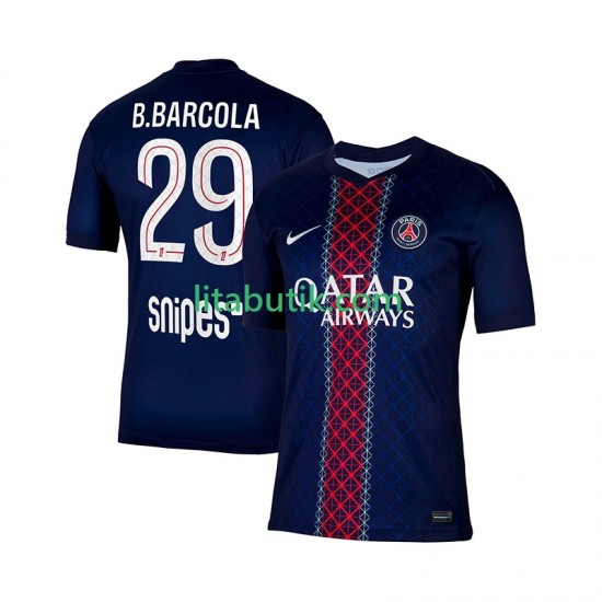 Paris Saint-Germain Bradley Barcola 29 Män Hemma Fotbollströja 2025-2026 Kortärmad