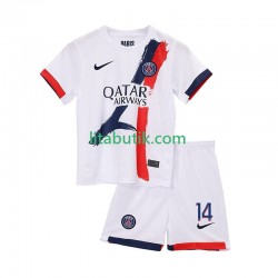 Paris Saint-Germain Desire Doue 14 Barn Borta Fotbollströja 2025-2026 Kortärmad