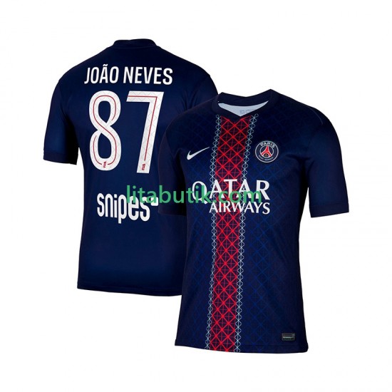 Paris Saint-Germain Joao Neves 87 Män Hemma Fotbollströja 2025-2026 Kortärmad
