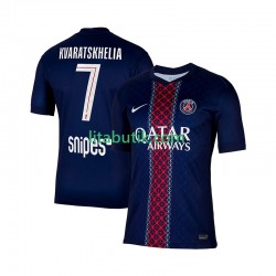 Paris Saint-Germain Khvicha Kvaratskhelia 7 Män Hemma Fotbollströja 2025-2026 Kortärmad Paris Saint-Germain Khvicha Kvaratskhelia 7 Män Hemma Fotbollströja 2025-2026 Kortärmad