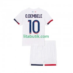 Paris Saint-Germain Ousmane Dembele 10 Barn Borta Fotbollströja 2025-2026 Kortärmad