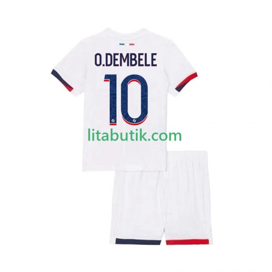 Paris Saint-Germain Ousmane Dembele 10 Barn Borta Fotbollströja 2025-2026 Kortärmad