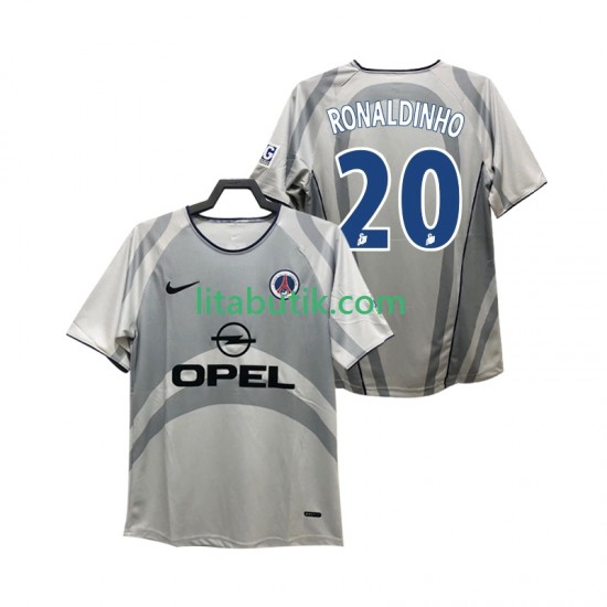 Paris Saint-Germain RONALDINHO 20 2001 Retro Män Borta Fotbollströja 2002 Kortärmad