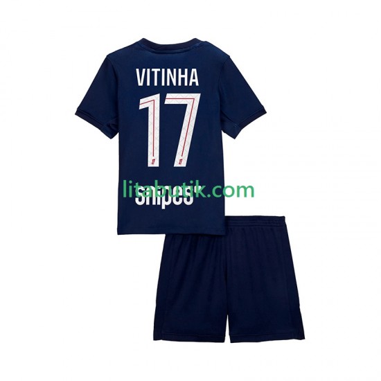 Paris Saint-Germain Vitinha 17 Barn Hemma Fotbollströja 2025-2026 Kortärmad