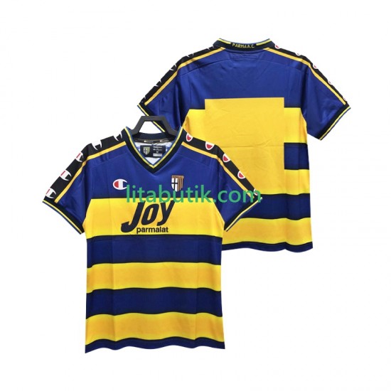 Parma 2001 Retro Män Hemma Fotbollströja 2002 Kortärmad