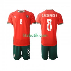 Portugal Bruno Fernandes 8 Barn Hemma Fotbollströja 2025-2026 Kortärmad Portugal Bruno Fernandes 8 Barn Hemma Fotbollströja 2025-2026 Kortärmad