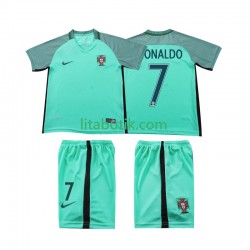 Portugal Cristiano Ronaldo 7 2016 Retro Barn Borta Fotbollströja Kortärmad Portugal Cristiano Ronaldo 7 2016 Retro Barn Borta Fotbollströja Kortärmad